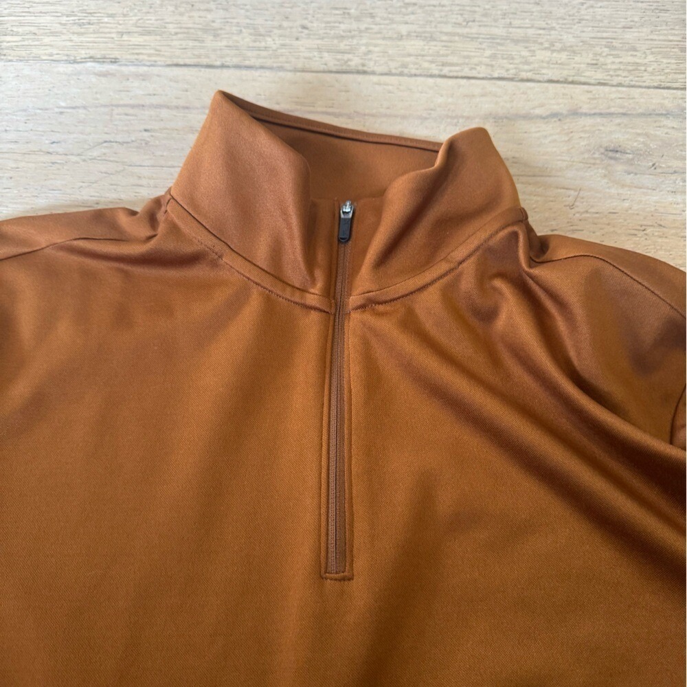 FLX Urban Commuter Medium Quarter Zip‎ Pullover Burnt Orange Activewear (1102)